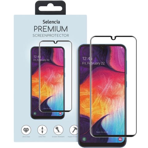 Selencia Protection d'écran premium en verre trempé durci Galaxy A40