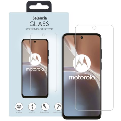 Selencia Protection d'écran en verre trempé Motorola Moto G32