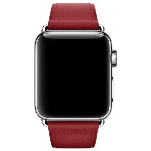 Apple Leather Band Classic Buckle Apple Watch Series 1-9 / SE - 38/40/41 mm - Ruby
