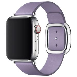 Apple Leather Band Modern Buckle Apple Watch Series 1-9 / SE - 38/40/41 mm - Taille S - Lilas