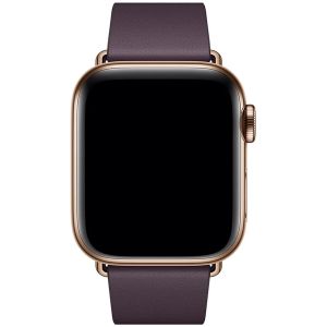Apple Leather Band Modern Buckle Apple Watch Series 1-9 / SE - 38/40/41 mm - Taille L - Aubergine