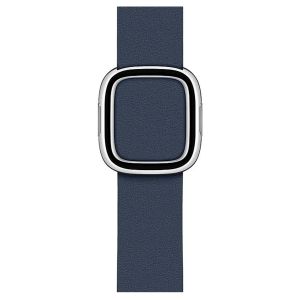 Apple Leather Band Modern Buckle Apple Watch Series 1-9 / SE - 38/40/41 mm - Taille S - Deep Sea