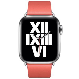 Apple Leather Band Modern Buckle Apple Watch Series 1-9 / SE - 38/40/41 mm - Taille M - Pink Citrus