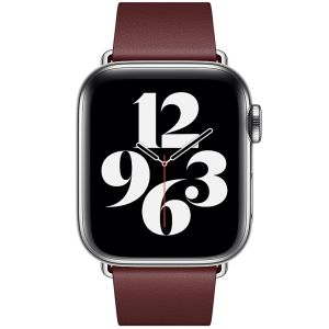 Apple Leather Band Modern Buckle Apple Watch Series 1-9 / SE - 38/40/41 mm - Taille M - Garnet