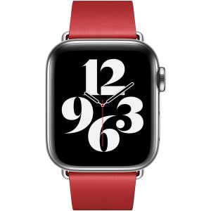 Apple Leather Band Modern Buckle Apple Watch Series 1-9 / SE - 38/40/41 mm - Taille L - Scarlet