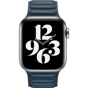 Apple Leather Link Apple Watch Series 1-9 / SE - 38/40/41 mm - Taille S/M - Baltic Blue