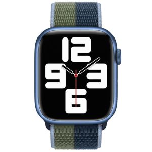 Apple Sport Loop bracelet Apple Watch Series 1-9 / SE - 38/40/41 mm - Abyss Blue/Moss Green