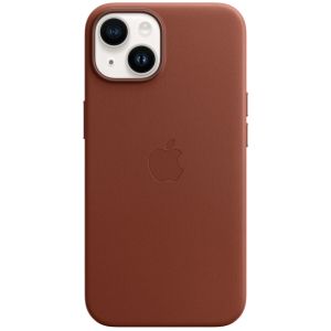 Apple Coque Leather MagSafe iPhone 14 - Umber