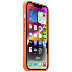 Apple Coque Leather MagSafe iPhone 14 - Orange