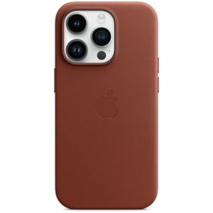 Apple Coque Leather MagSafe iPhone 14 Pro - Umber
