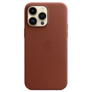 Apple Coque Leather MagSafe iPhone 14 Pro Max - Umber