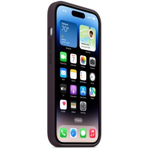 Apple Coque en silicone MagSafe iPhone 14 Pro - Elderberry
