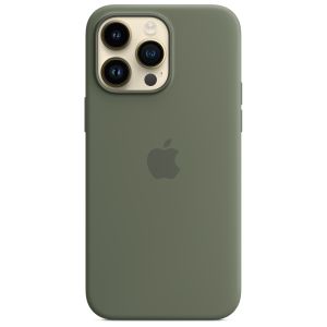 Apple Coque en silicone MagSafe iPhone 14 Pro Max - Olive