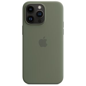 Apple Coque en silicone MagSafe iPhone 14 Pro Max - Olive