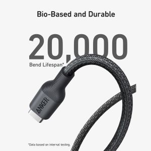 Anker 544 Câble USB-C vers USB-C - Biobased - 140 Watt - 0,9 mètre - Noir