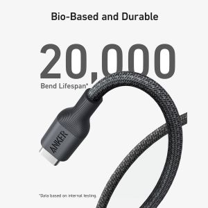 Anker 543 Câble USB-C vers USB-C - Biobased - 140 Watt - 0,9 mètre - Noir 