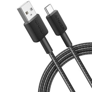 Anker 322 Câble USB-A vers USB-C - Nylon tressé - 1,8 mètres - Noir