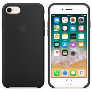 Apple Coque en silicone iPhone SE (2022 / 2020) / 8 / 7 - Noir