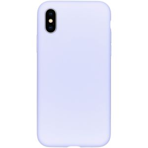 Accezz Coque Liquid Silicone iPhone Xs / X - Violet