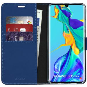 Accezz Étui de téléphone Wallet Huawei P30 Pro - Bleu