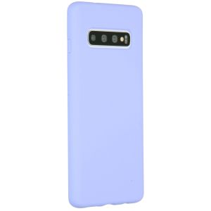 Accezz Coque Liquid Silicone Samsung Galaxy S10 - Violet