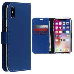 Accezz Étui de téléphone Wallet iPhone Xs / X - Bleu