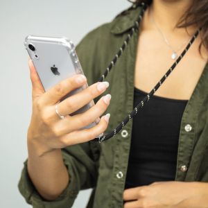 iMoshion Coque avec cordon iPhone SE (2022 / 2020) / 8 / 7 - Noir Dorée