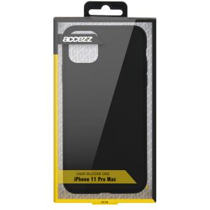 Accezz Coque Liquid Silicone iPhone 11 Pro Max - Noir