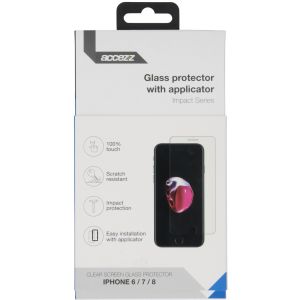 Accezz Protection d'écran en verre trempé Glass + Applicateur iPhone 8 / 7 / 6(s)