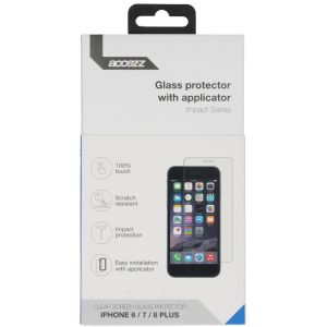 Accezz Protection d'écran en verre trempé Glass + Applicateur iPhone 8 /7/6(s) Plus
