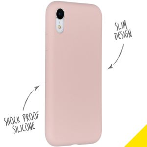 Accezz Coque Liquid Silicone iPhone Xr - Rose