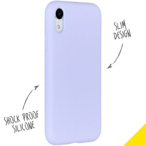 Accezz Coque Liquid Silicone iPhone Xr - Violet