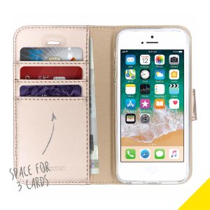 Accezz Étui de téléphone Wallet iPhone SE / 5 / 5s - Dorée
