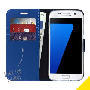 Accezz Étui de téléphone Wallet Samsung Galaxy S7 - Bleu