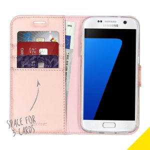 Accezz Étui de téléphone Wallet Samsung Galaxy S7 - Rose Champagne