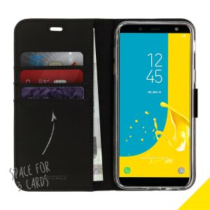 Accezz Étui de téléphone Wallet Samsung Galaxy J6 - Noir