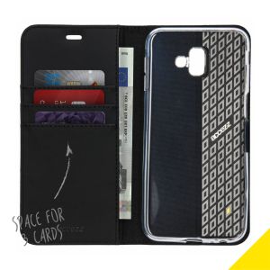 Accezz Étui de téléphone Wallet Samsung Galaxy J6 Plus - Noir