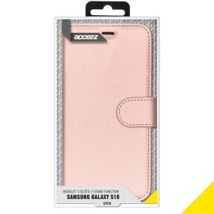 Accezz Étui de téléphone Wallet Samsung Galaxy S10 - Rose Champagne