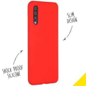 Accezz Coque Liquid Silicone Samsung Galaxy A50 / A30s - Rouge