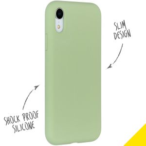 Accezz Coque Liquid Silicone iPhone Xr - Vert