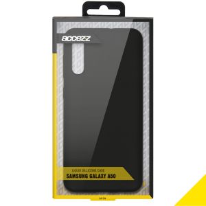 Accezz Coque Liquid Silicone Samsung Galaxy A50 / A30s - Noir