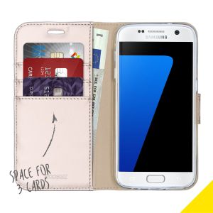 Accezz Étui de téléphone Wallet Samsung Galaxy S7 - Dorée