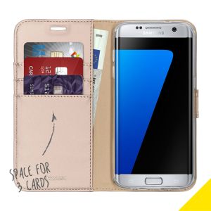Accezz Étui de téléphone Wallet Samsung Galaxy S7 Edge - Dorée