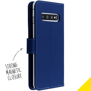 Accezz Étui de téléphone Wallet Samsung Galaxy S10 - Bleu