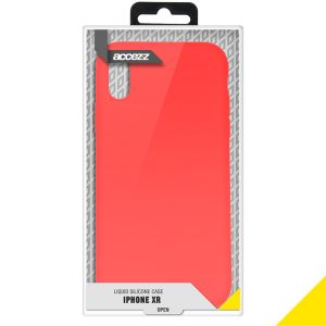 Accezz Coque Liquid Silicone iPhone Xr - Rouge