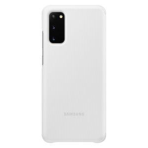 Samsung Original étui de téléphone portefeuille Clear View Galaxy S20 - Blanc