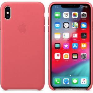 Apple Coque Leather iPhone Xs Max - Peony Pink