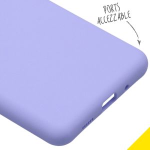 Accezz Coque Liquid Silicone Samsung Galaxy S20 Ultra - Violet