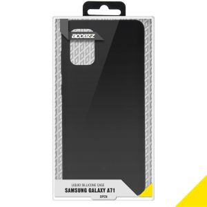 Accezz Coque Liquid Silicone Samsung Galaxy A71 - Noir