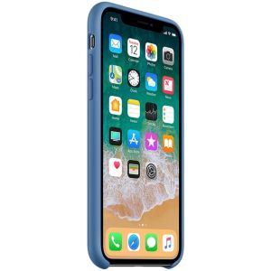 Apple Coque en silicone iPhone X - Denim Blue